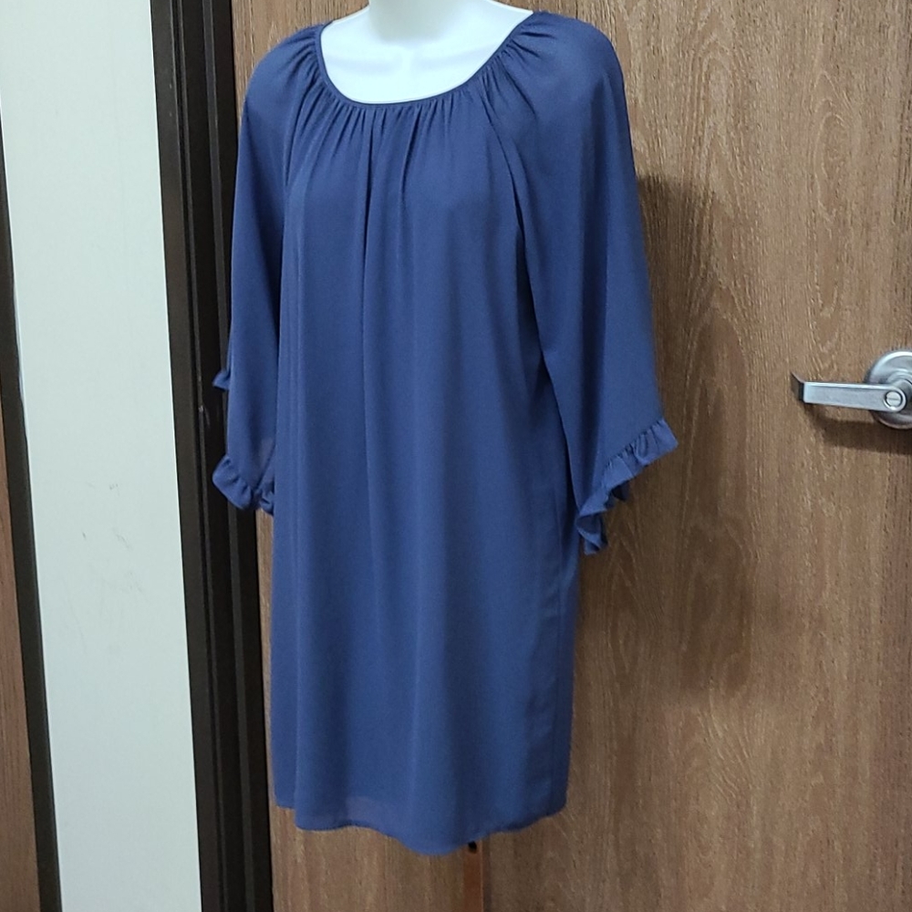 Lulu's Blue Ruffle Dress Size M